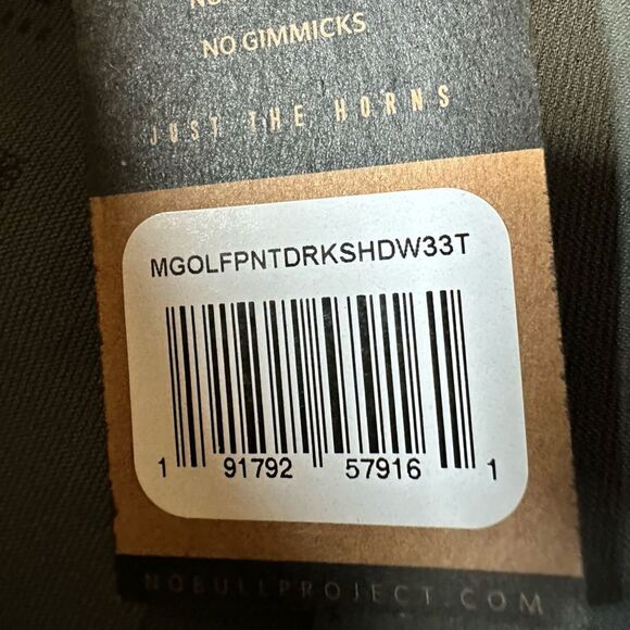 NWT NOBULL Men’s Golf Pants Gray Flat Front Straight Leg - Size 33 x 34 - Picture 7 of 10